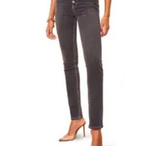 Women's Reformation Black Ally Button-Fly Jeans in Avalon Wash